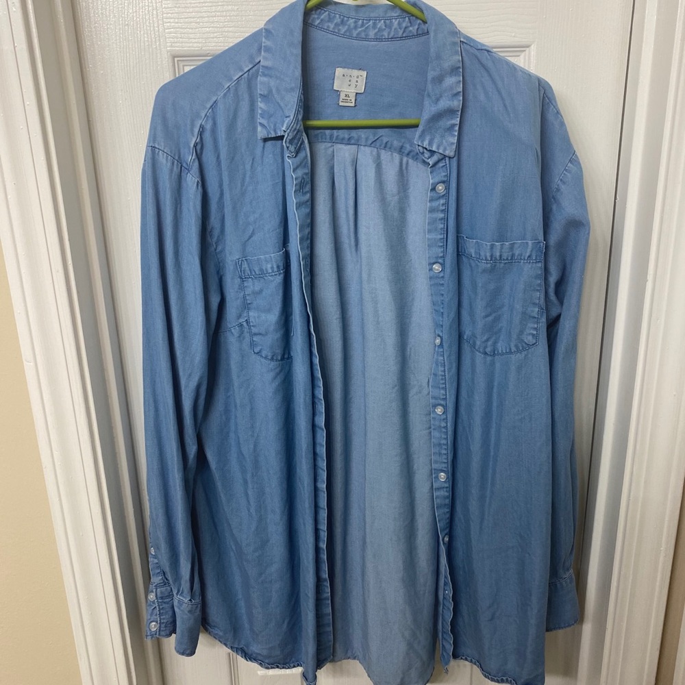 Denim button up